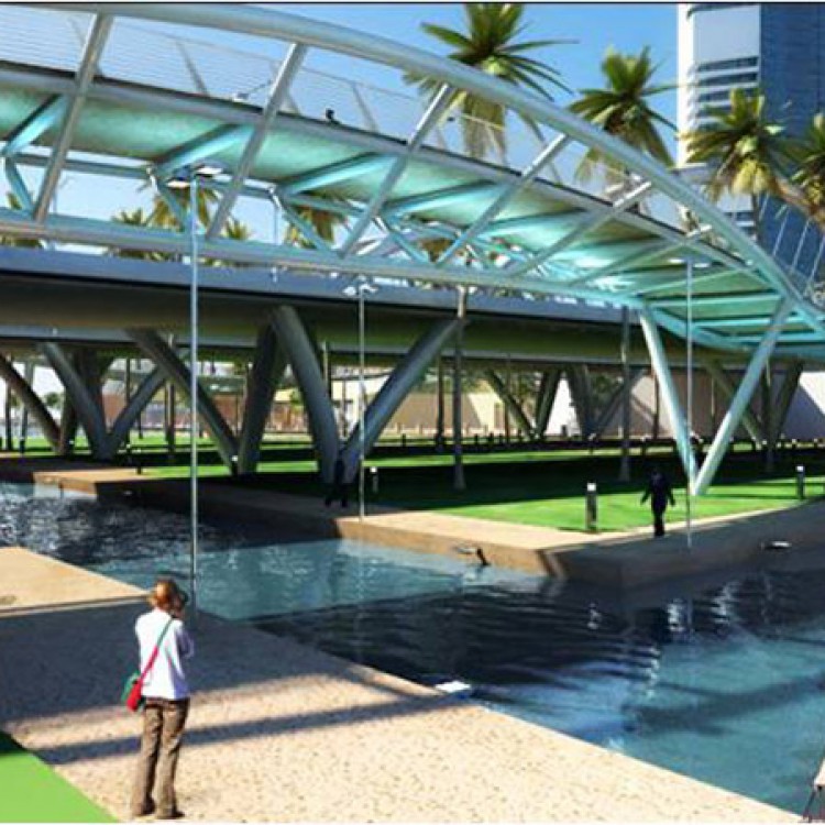 Shams Abu Dhabi Central Park Pedestrian Bridges, UAE